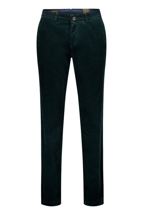 Gardeur Subway Genua Corduroy Cotton Tencel Subtle Stretch Corduroy Broek Donker Groen
