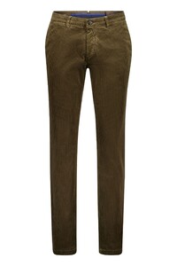 Gardeur Subway Genua Corduroy Cotton Tencel Subtle Stretch Corduroy Broek Khaki