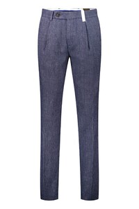 Gardeur Tolino Criss-Cross Texture Cotton Linnen Blend Pants Marine
