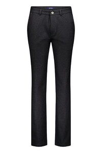 Gardeur Tonic Check Pattern Jersey Flanel Touch Comfort Broek Anthracite