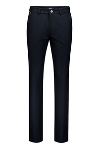 Gardeur Tonic Check Pattern Jersey Flannel Touch Comfort Pants Dark Navy