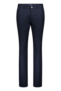 Gardeur Tonic Check Pattern Jersey Flannel Touch Comfort Pants Marine