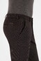 Gardeur Tonic Flanel Touch Printed Jersey Wool Look Broek Bruin