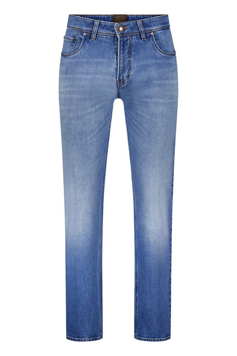 Gardeur Trama Luxurious 5-Pocket Cotton Cashmere Denim Jeans Light Stone Used
