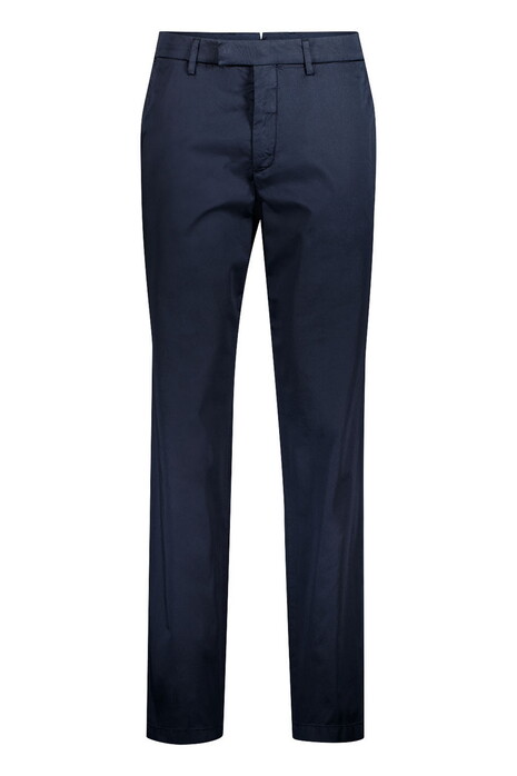 Gardeur Tybalt-4 Finest Supima Cotton Lightweight Satine Cool Silk Touch Broek Dark Marine