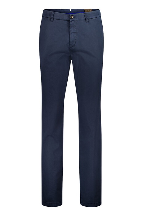 Gardeur Tybalt-5 Mako Cotten Tencel Blend Compact Tricotine Weave Broek Dark Marine