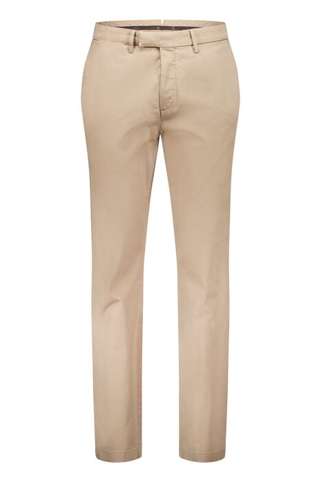 Gardeur Tybalt Exclusive Light Cotton Satin Comfort Stretch Broek Donker Beige