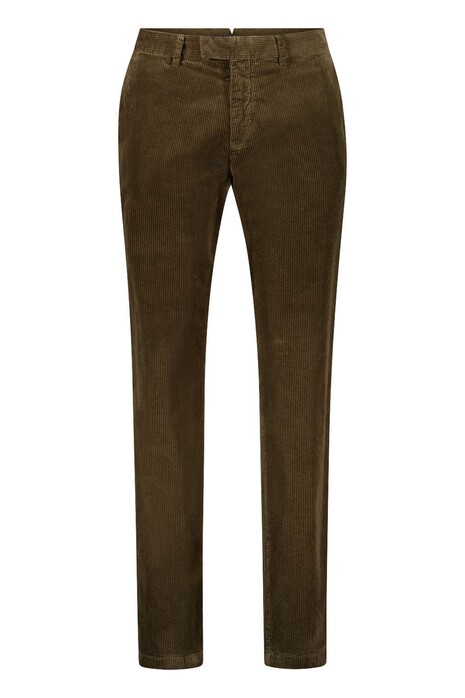 Gardeur Tybalt Genua Corduroy Soft Touch Cotton Tencel Subtle Stretch Corduroy Trouser Dark Khaki