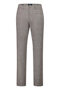 Gardeur Tyrell Superior Linen Check Pants Dark Beige