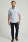 Giordano Alfa Short Sleeve Button-Down Shirt Light Blue
