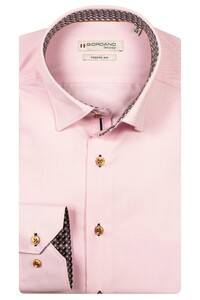 Giordano Belmonte Button-Under Two-Ply Solid Color Twill Overhemd Roze