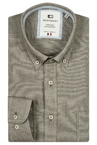 Giordano Bologna Button Down Soft Handfeel Oxford Shirt Dark Green
