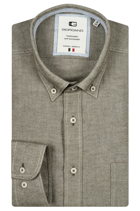 Giordano Bologna Button Down Soft Handfeel Oxford Shirt Dark Green