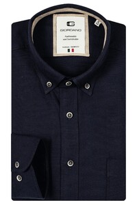 Giordano Bologna Button Down Soft Handfeel Oxford Shirt Dark Navy