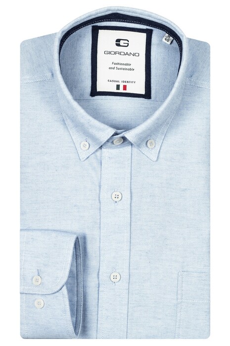 Giordano Bologna Button Down Soft Handfeel Oxford Shirt Light Blue