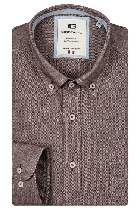Giordano Bologna Button Down Soft Handfeel Oxford Shirt Red