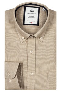 Giordano Bologna Button Down Soft Handfeel Oxford Shirt Sand