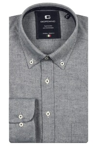 Giordano Brando Faux-Uni Flanel Twill Wooltouch Mélange Overhemd Sky Blue