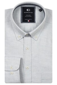 Giordano Brando Faux-Uni Flanel Twill Wooltouch Mélange Overhemd Soft Blue