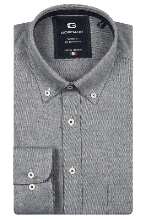 Giordano Brando Faux-Uni Flannel Twill Wooltouch Mélange Shirt Sky Blue