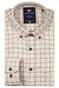 Giordano Brando Flanel Check Wooltouch Mélange Overhemd Donker Bruin