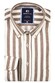 Giordano Brando Soft Brushed Satin Stripe Button-Down Shirt Dark Brown Melange