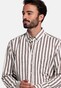 Giordano Brando Soft Brushed Satin Stripe Button-Down Shirt Dark Brown Melange