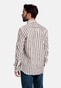 Giordano Brando Soft Brushed Satin Stripe Button-Down Shirt Dark Brown Melange