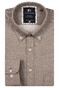 Giordano Brando Soft Dobby Flanel Button-Down Overhemd Donker Bruin