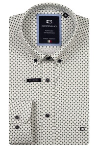 Giordano Brando Soft Twill Small Geometric Pattern Overhemd Groen