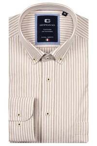 Giordano Brando Soft Washed Oxford Gingham Stripe Button-Down Shirt Kitt