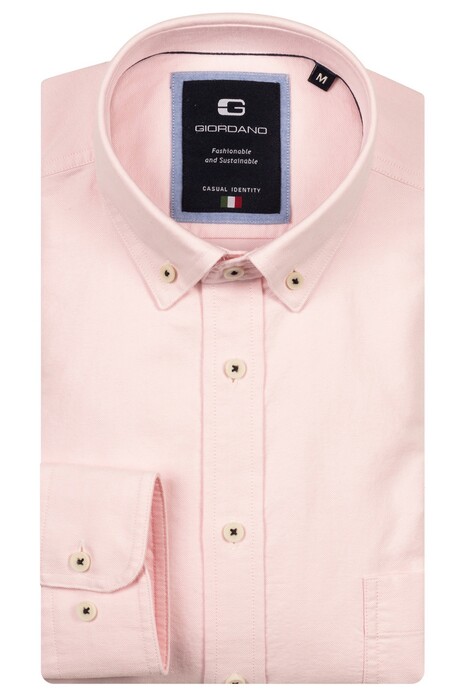 Giordano Brando Soft Washed Oxford Overhemd Roze