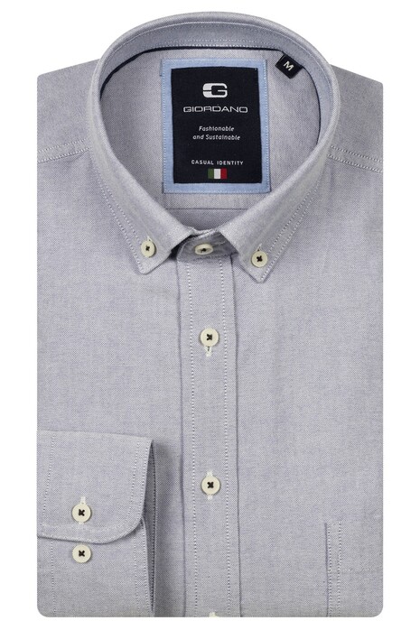 Giordano Brando Soft Washed Oxford Shirt Sky Blue