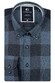 Giordano Brando Wooltouch Melange Flanel Check Overhemd Navy