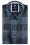 Giordano Brando Wooltouch Melange Flanel Check Overhemd Navy