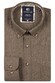 Giordano Brando Wooltouch Melange Flanel Twill Overhemd Donker Bruin