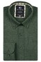 Giordano Brando Wooltouch Melange Flanel Twill Overhemd Groen