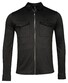 Giordano Carissio Full Zip Knitted Plain Twill Overshirt Dark Navy