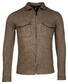 Giordano Carissio Full Zip Knitted Wool Doubleface Overshirt Donker Bruin