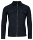 Giordano Carissio Full Zip Knitted Wool Subtle Check Overshirt Dark Navy