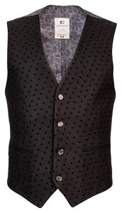 Giordano Davide Wool Mix Star Flock Waistcoat Black