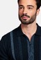 Giordano Enzo Knitted Melange Vertical Stripe Zip Collar Poloshirt Navy