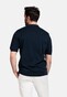 Giordano Enzo Knitted Melange Vertical Stripe Zip Collar Poloshirt Navy