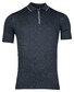 Giordano Enzo Knitted Melange Zip Collar Polo Navy