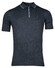 Giordano Enzo Knitted Melange Zip Collar Poloshirt Navy