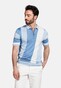 Giordano Enzo Knitted Vertical Diagonal Stripe Zip Poloshirt Navy