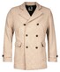 Giordano Fernando Double Breasted Brushed Twill Recycled Wool Blend Jas Bruin