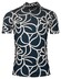 Giordano Formentini Cotton Stretch Organic Pattern Piqué Polo Navy