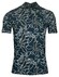 Giordano Formentini Floral Pattern Subtle Stretch Piqué Polo Navy