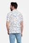 Giordano Formentini Floral Pattern Subtle Stretch Piqué Polo Wit